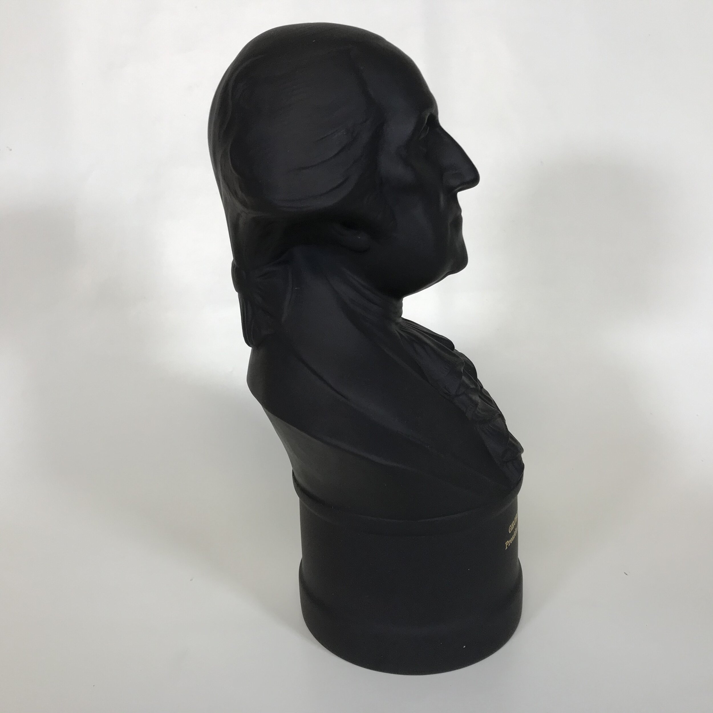Wedgwood Black Basalt Bust of George Washington - Image 3