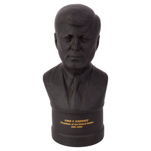 Wedgwood Black Basalt Bust of American President John F. Kennedy