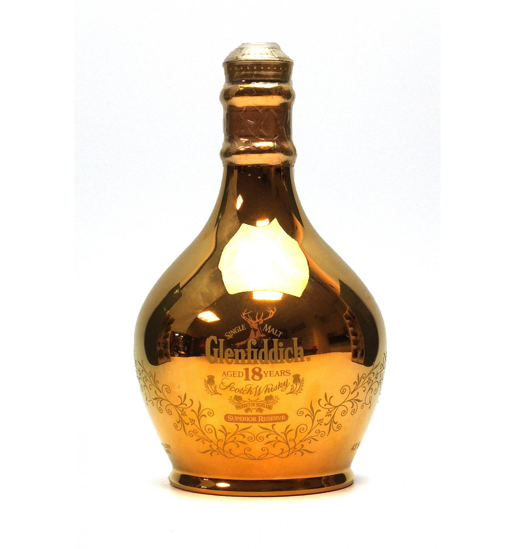 "Empty" Glenfiddich 18 Year Old Superior Reserve Decanter Bottle