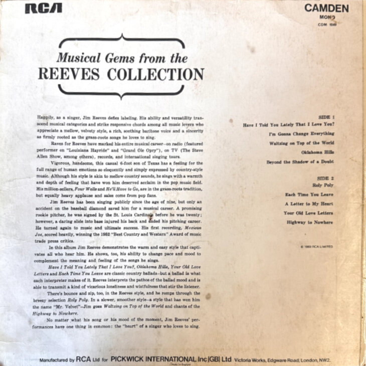 Jim Reeves Have I Told You Lately That I Love You - Image 2