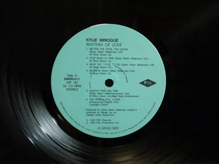 Kylie Minogue Rhythm Of Love Pwl 1990 Spain First Ed LP vinyl 12 " - Image 3
