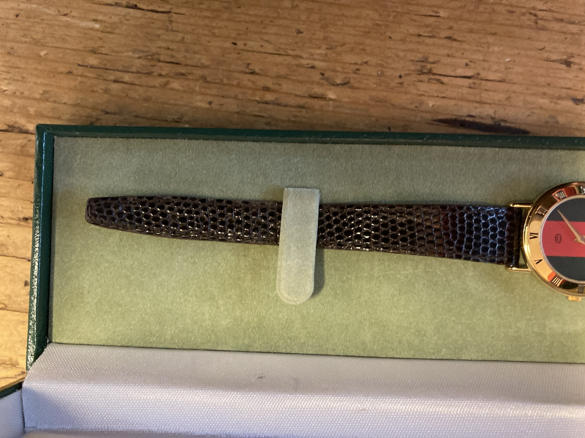 Gucci Sherry Line Gold Brown Leather Watch - Image 3