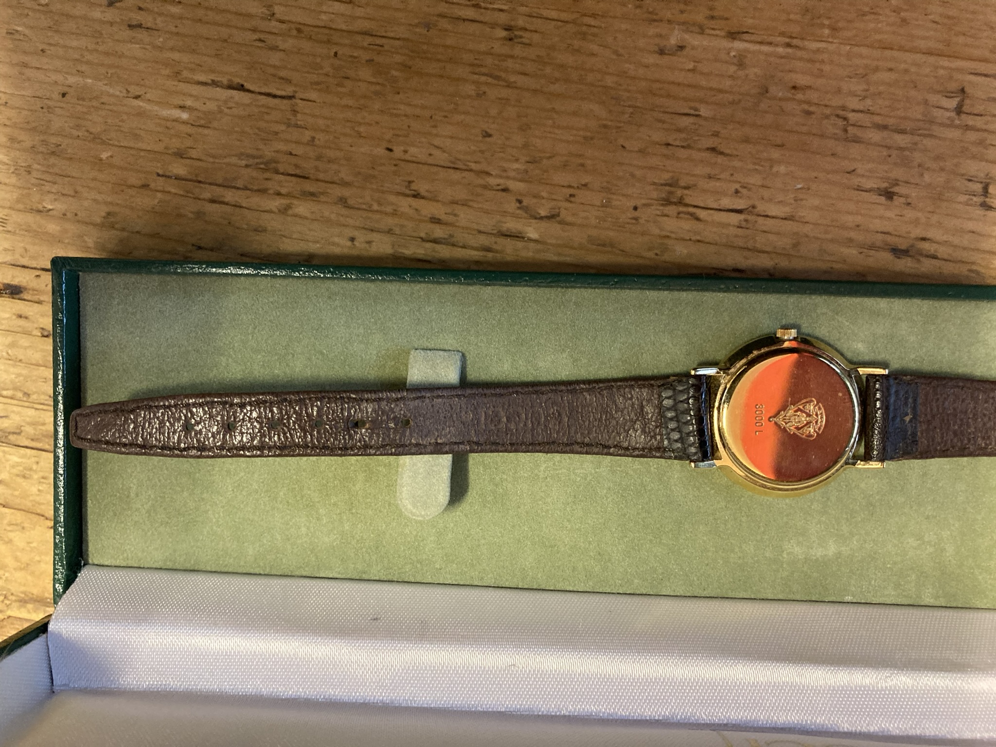 Gucci Sherry Line Gold Brown Leather Watch - Image 7